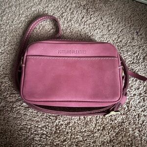 Portland Leather Foxglove Small Camera Crossbody Bag